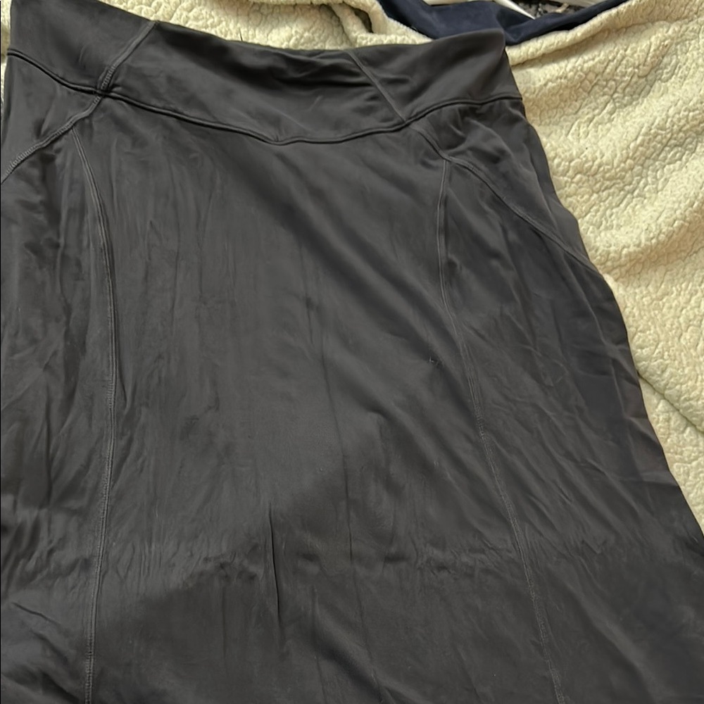 Athleta Charcoal Gray Midi A-Line Skirt